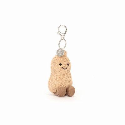 Jellycat Amuseables Peanut Bag Charm Australia | 081647VRD